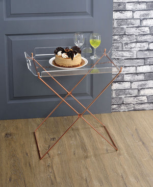 Acrylic and Metal Tray Table,tray table,Adley & Company Inc.