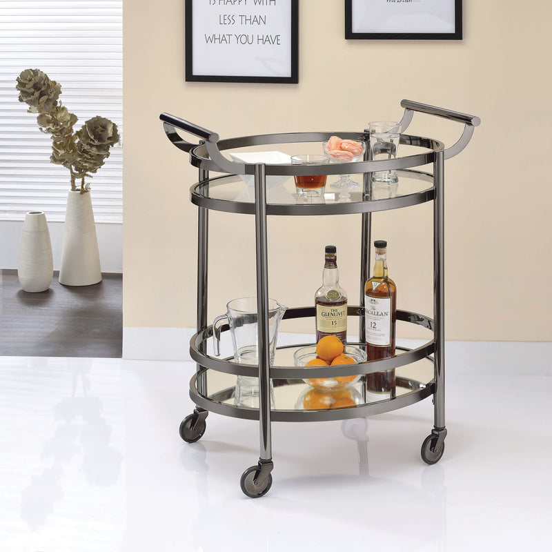 Oval Bar Cart,bar cart,Adley & Company Inc.