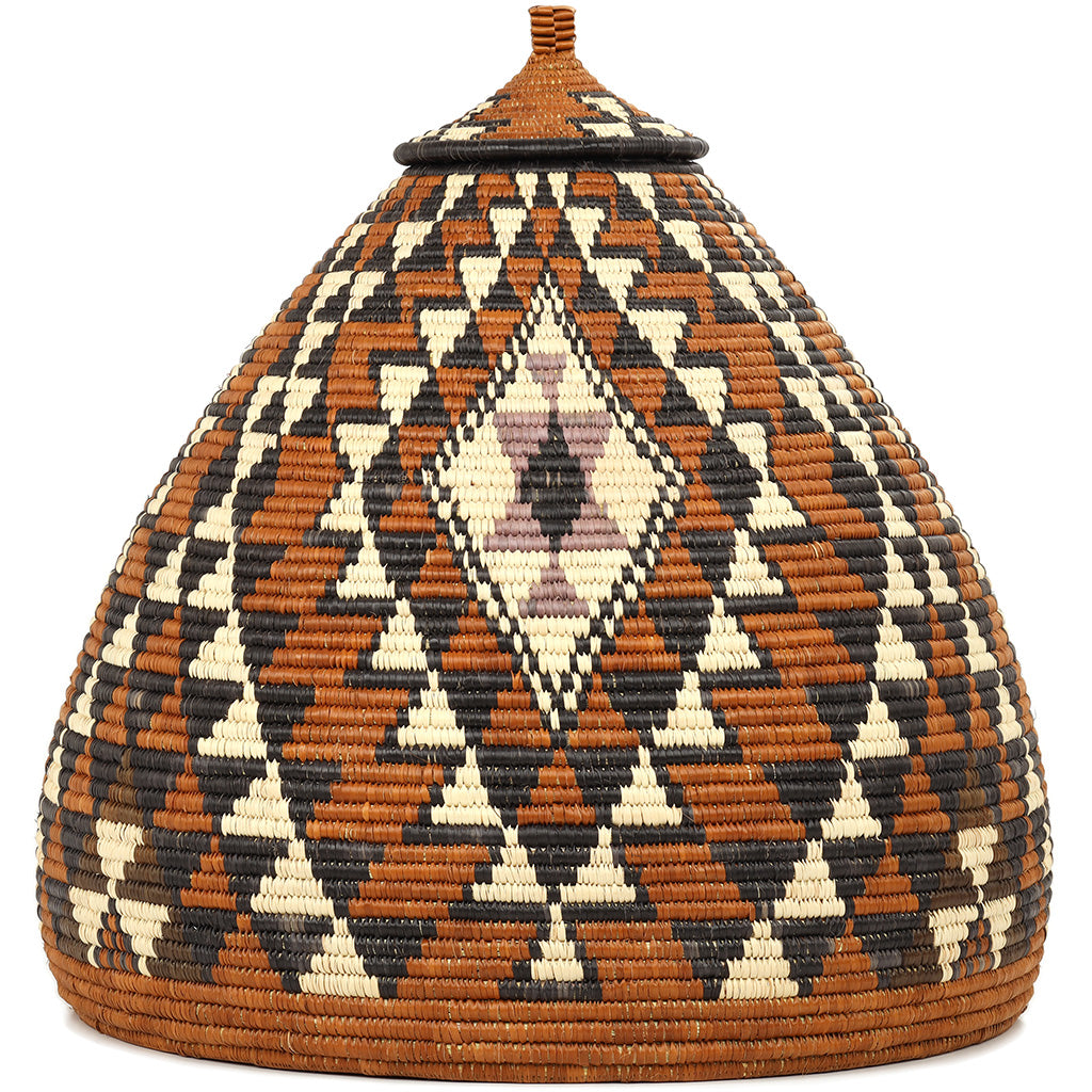 Fair Trade Ukhamba Hand Made Lidded Basket