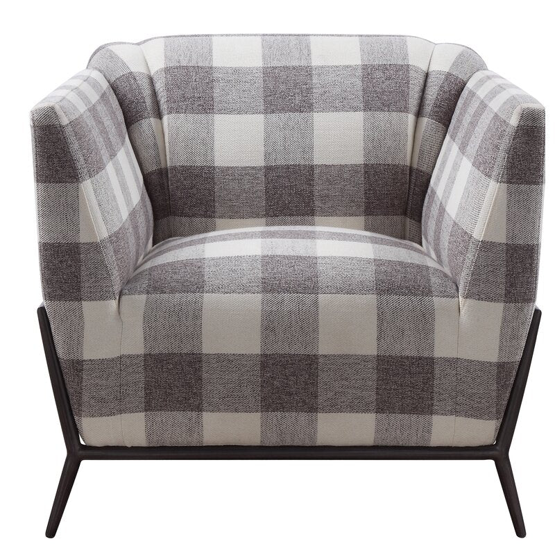 Windowpane plaid online chair