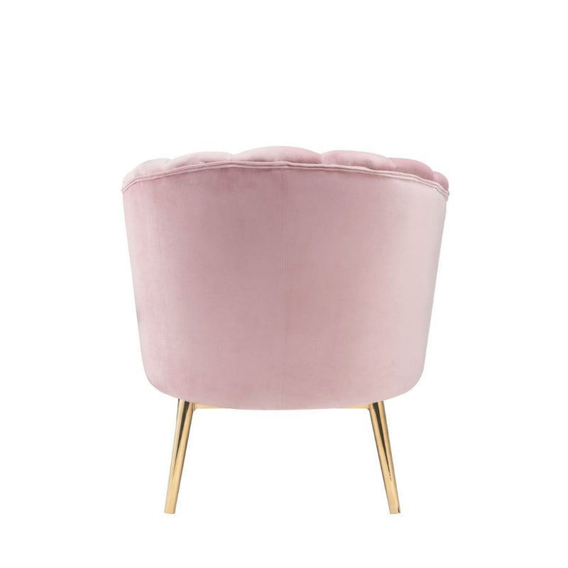 Velvet & Gold Accent Chair
