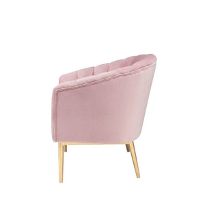 Velvet & Gold Accent Chair