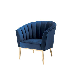 Velvet & Gold Accent Chair