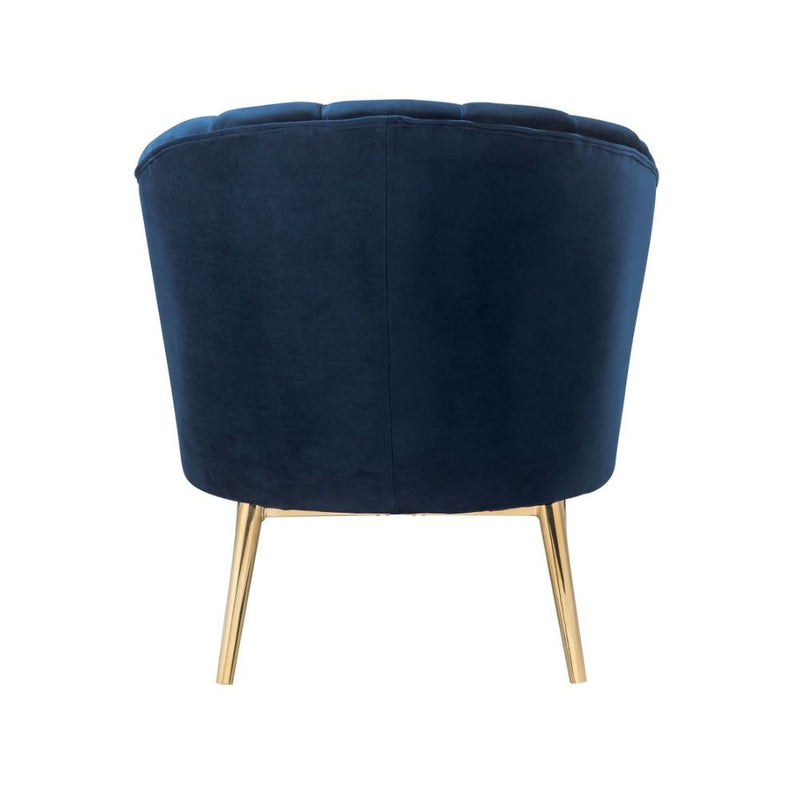 Velvet & Gold Accent Chair