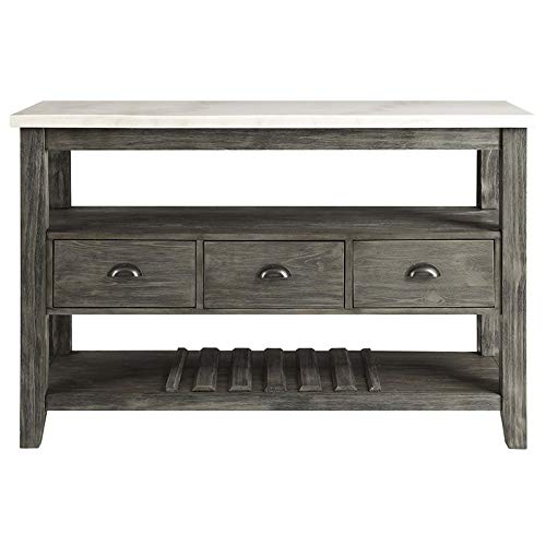 Marble Topped Console Server Table - Adley & Company Inc. 