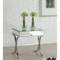 Mirrored Side Table,mirrored table,Adley & Company Inc.