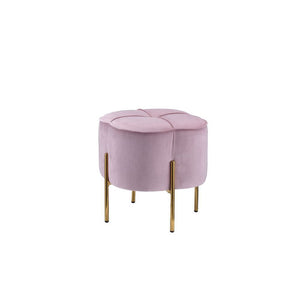 Velvet and Gold Ottoman in Lilac or Blush Pink