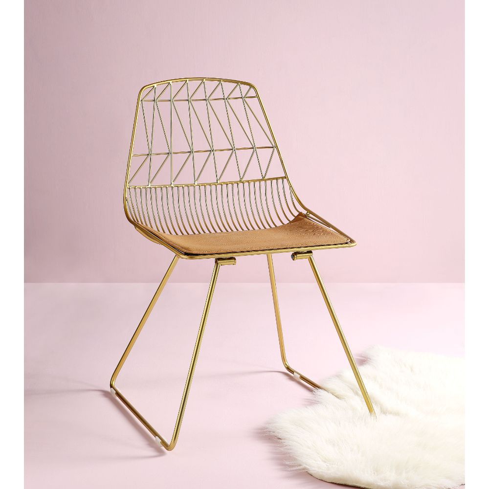 Fantasia Gold Metal Side Chair