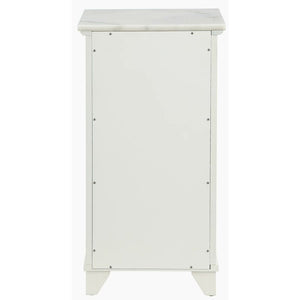 White Marble Top Accent Storage Cabinet,cabinet,Adley & Company Inc.