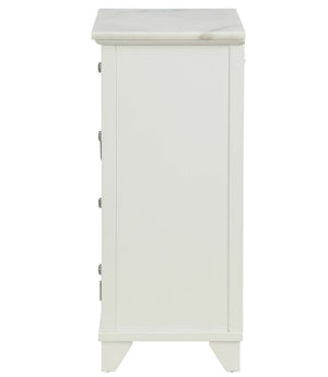 White Marble Top Accent Storage Cabinet,cabinet,Adley & Company Inc.