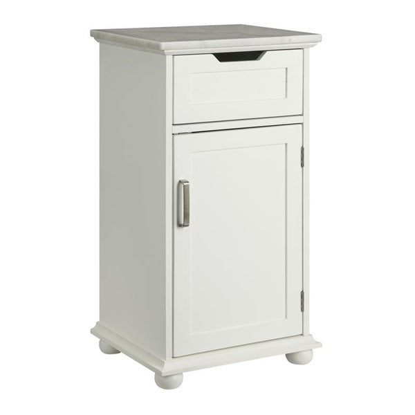 Marble Topped White Accent Cabinet,accent cabinet,Adley & Company Inc.