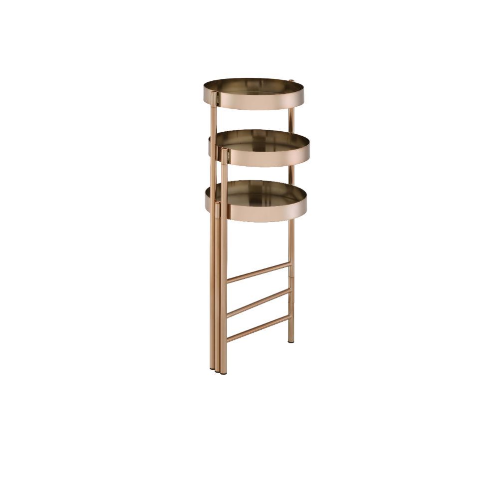 Gold Tone Metal 3 Tier Plant Stand