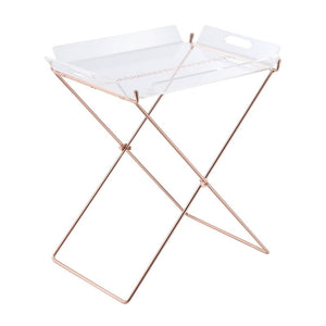Acrylic and Metal Tray Table,tray table,Adley & Company Inc.