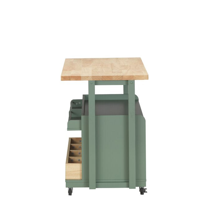 Aqua Ocean Green Kitchen or Bar Cart,bar cart,Adley & Company Inc.