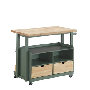 Aqua Ocean Green Kitchen or Bar Cart,bar cart,Adley & Company Inc.