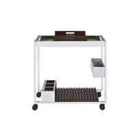 Plantation Wood and Metal Bar Cart