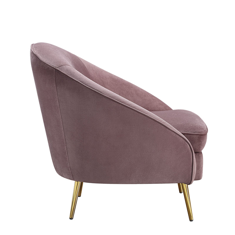 Coralina Pink Velvet Accent Chair - Adley & Company Inc. 