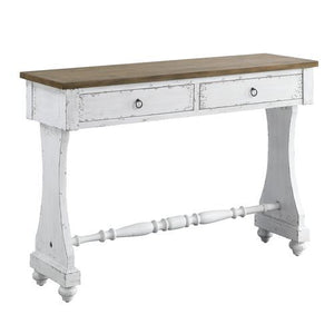 Sands White Washed Wood Console Table