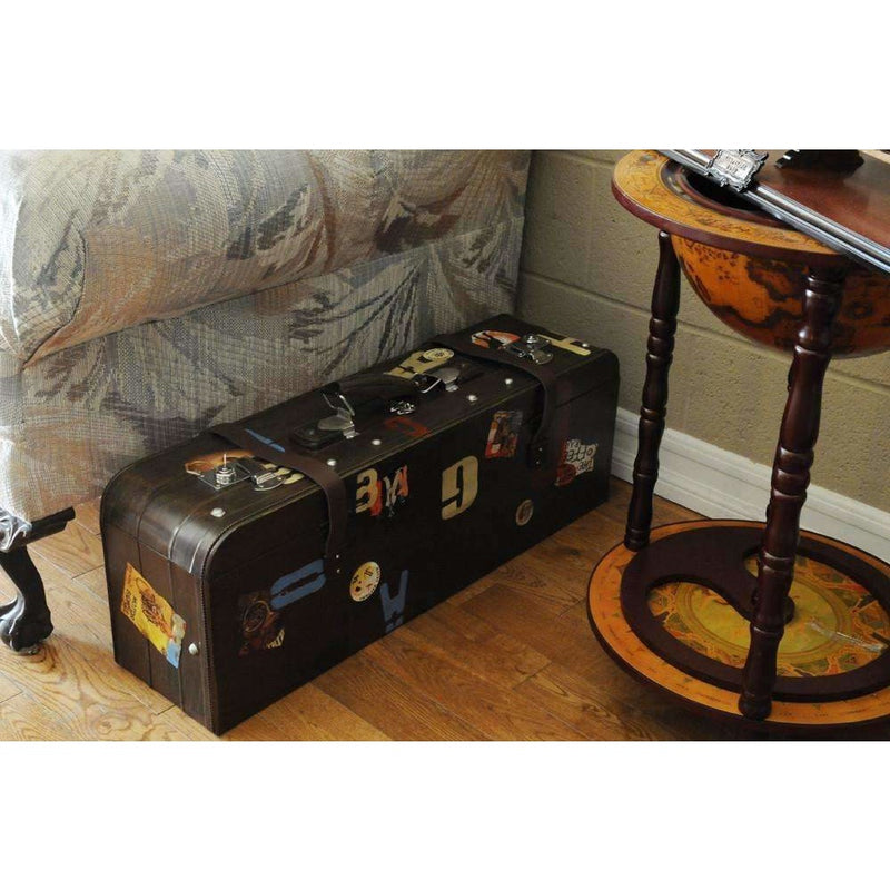 Vintage Style Suitcase Storage Trunk,storage trunk,Adley & Company Inc.