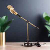 Brushed Brass Task Table Lamp,lamp,Adley & Company Inc.