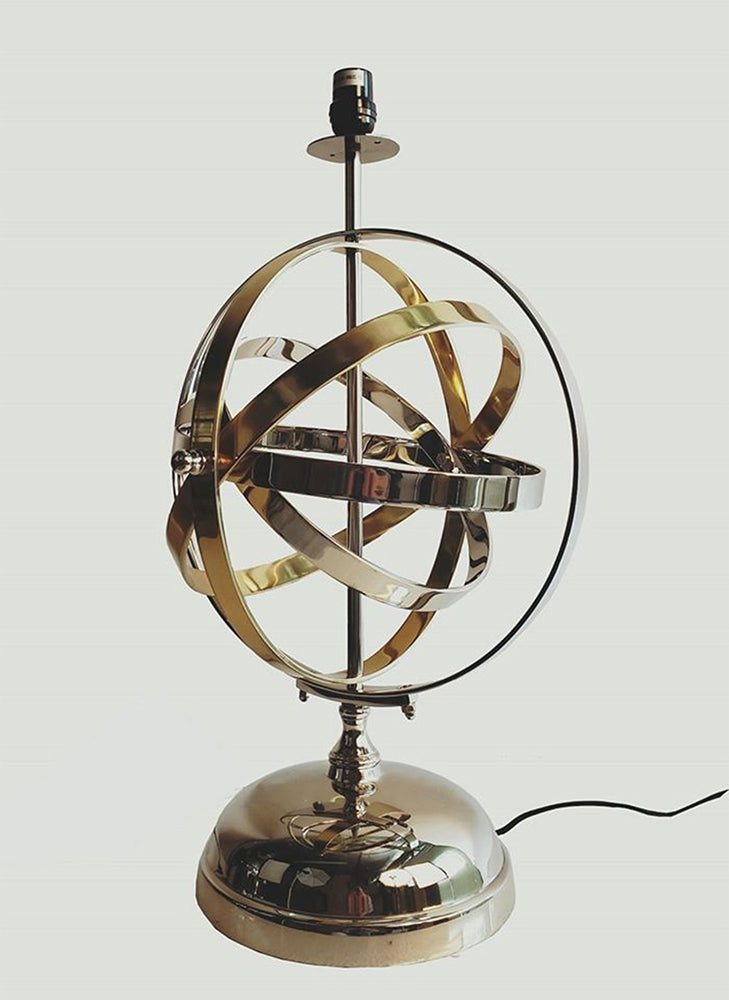 Metal Armillary Style Table Lamp - Adley & Company Inc. 