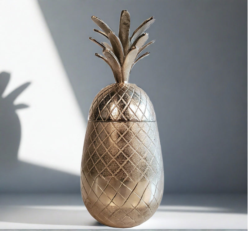 Aluminium Decorative Pineapple with Storage - Adley & Company Inc. 