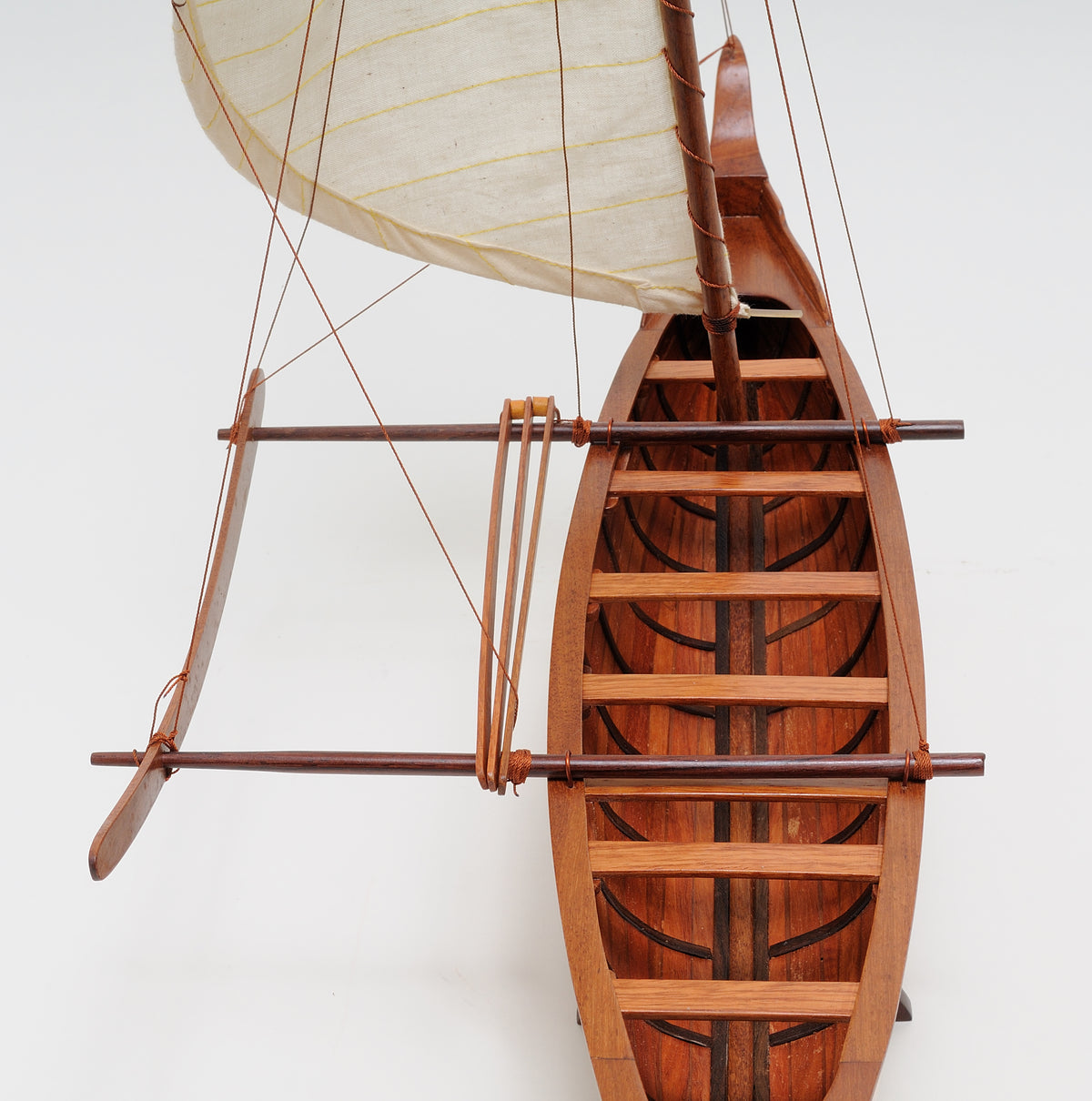 Hawaiian Outrigger Model Canoe - Adley & Company Inc. 