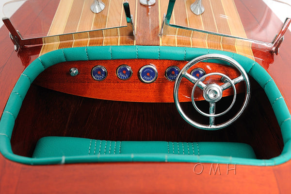 Chris Craft Triple Cockpit Painted Model Ship