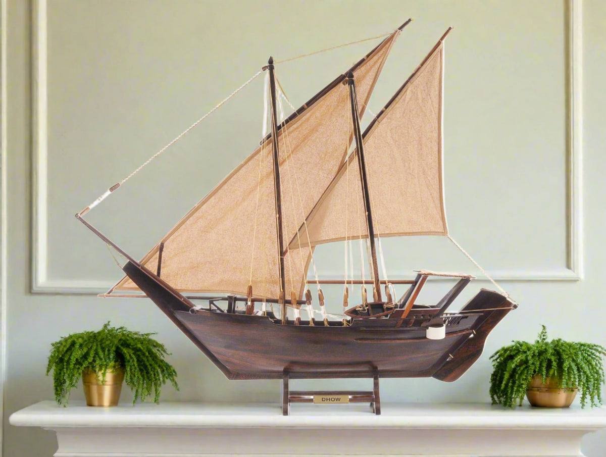 Dhow Model Boat with Sails,model plane,Adley & Company Inc.