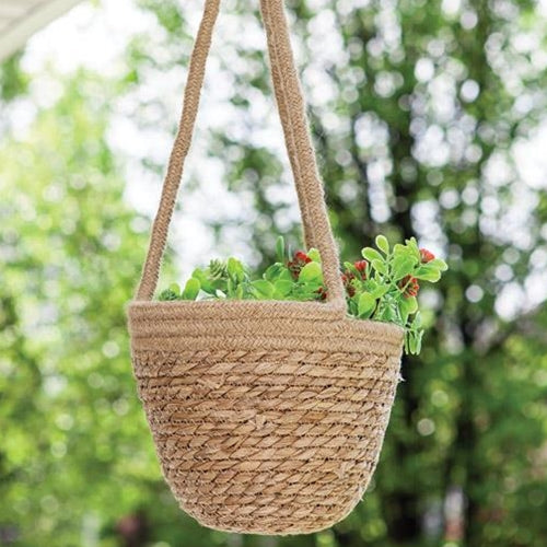 Mauritius Jute Hanging Planters - Adley & Company Inc. 