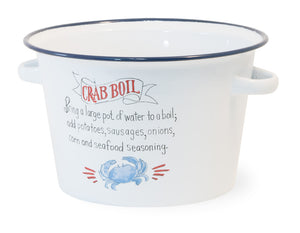 Crab Boil Enameled Serving Bowl Pot, Set of 2,pot,Adley & Company Inc.