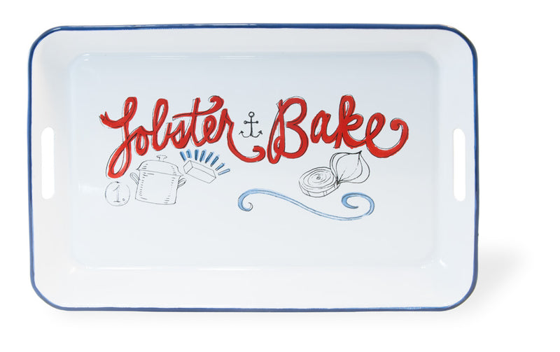 Lobster Bake Metal Serving Tray,tray,Adley & Company Inc.