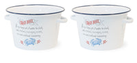 Crab Boil Enameled Serving Bowl Pot