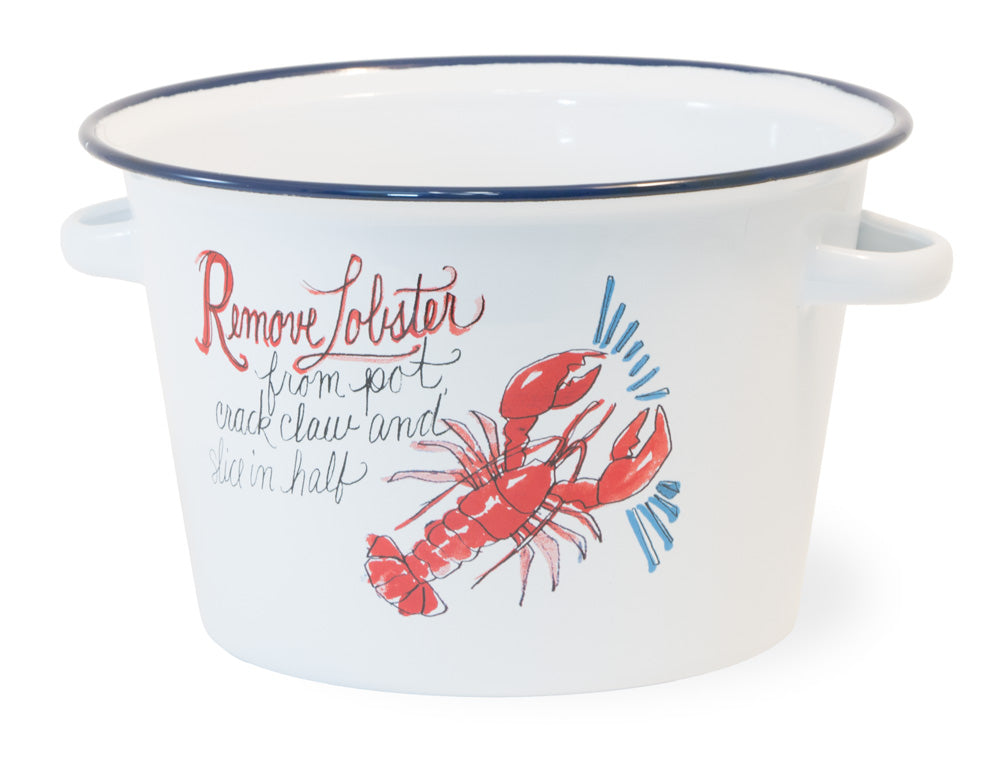 Lobster Bake Metal Serving Bowl Pot,bowl,Adley & Company Inc.