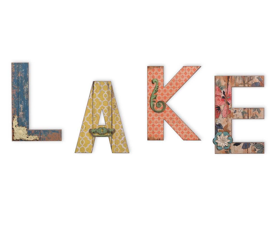 Oversized Wall Letters, LAKE, Wall Decor Lettering,wall decor,Adley & Company Inc.