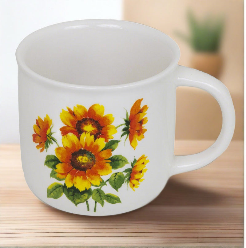 Colorful Sunflower Mugs, Set of 8 - Adley & Company Inc. 