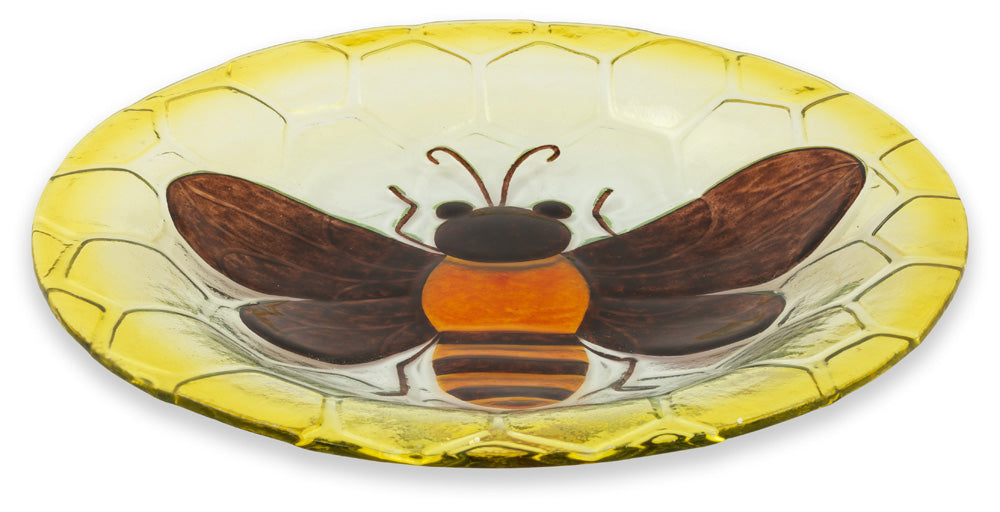 Honeybee Glass Plates, Set of 2 - Adley & Company Inc. 