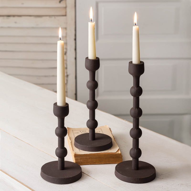 Set of 3 Laurel Candle Holders - Adley & Company Inc. 
