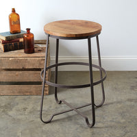Rustic Wooden Bar Stool