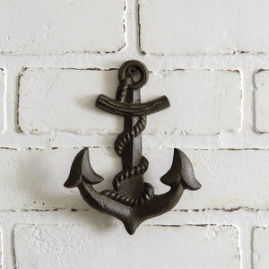 Cast Iron Nautical Wall Hooks, Set of 2