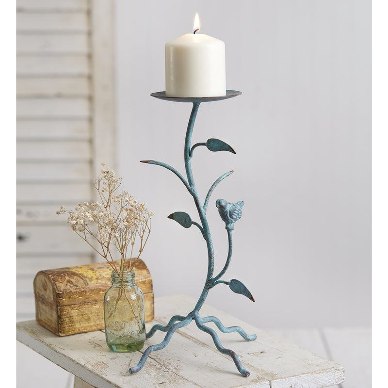 Beach Branch Pillar Candle Holders, Set of 2
