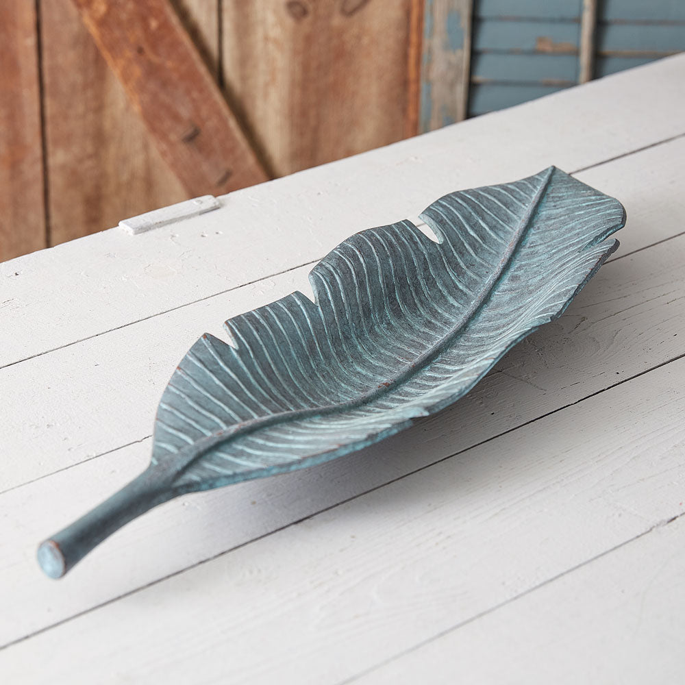 Cast Iron Palm Frond Leaf Tray