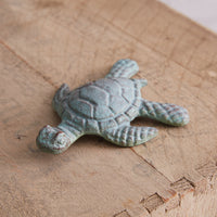 Decorative Cast Iron Sea Turtles, Set of 4
