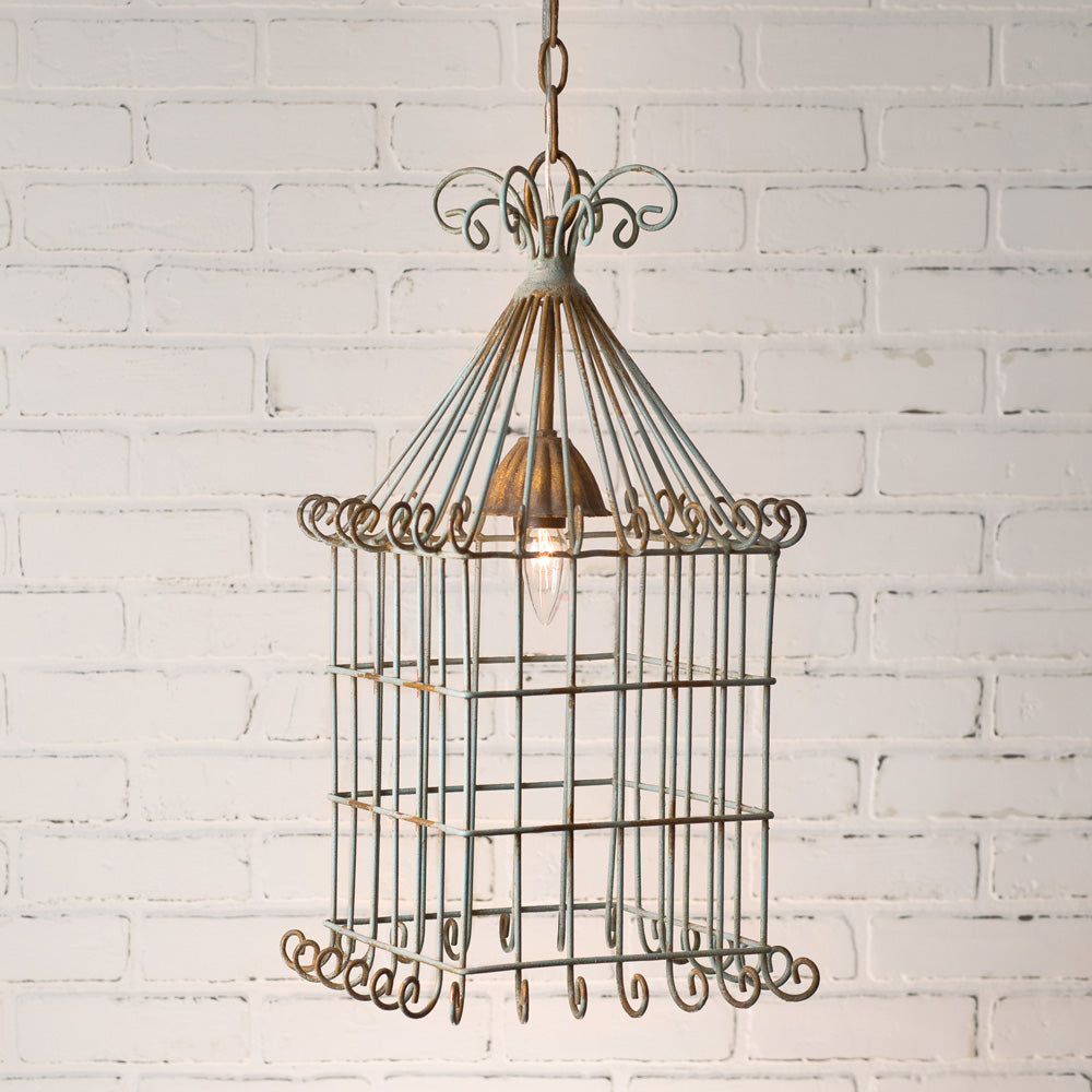 Scrolled Wire Birdcage Pendant Lamp,pendant light,Adley & Company Inc.