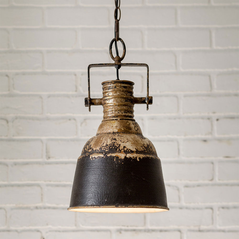 Weathered Metal Industrial Pendant Light