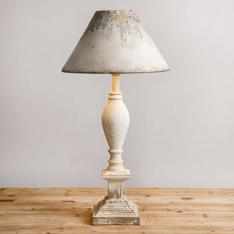 Amelia Island Metal and Carved Wood Table Lamp