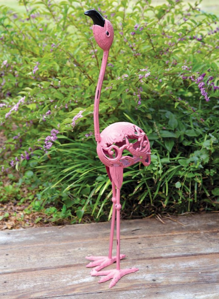 Cast Iron Garden Pink Flamingo,garden statue,Adley & Company Inc. 