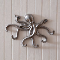 Metal Octopus Wall Hooks, Set of 2 - Adley & Company Inc. 