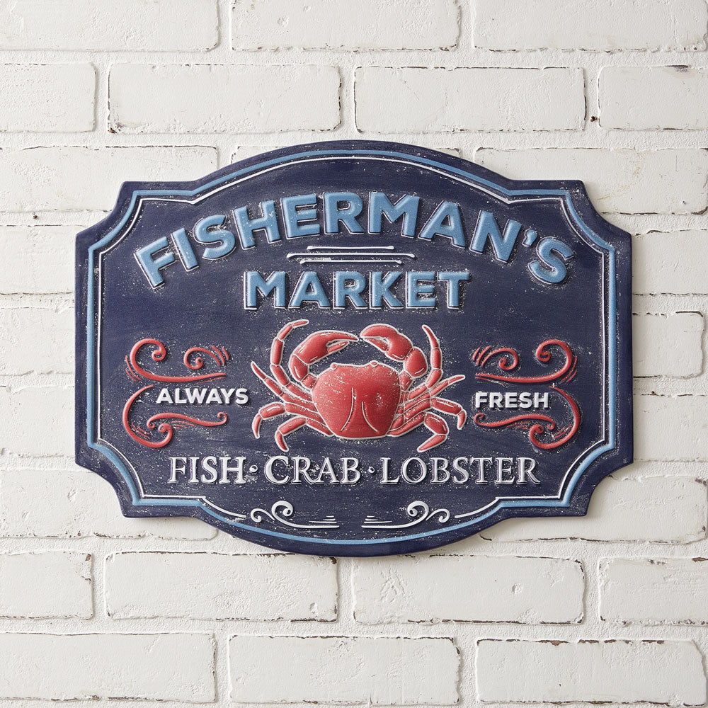 Fisherman's Market Tin Sign