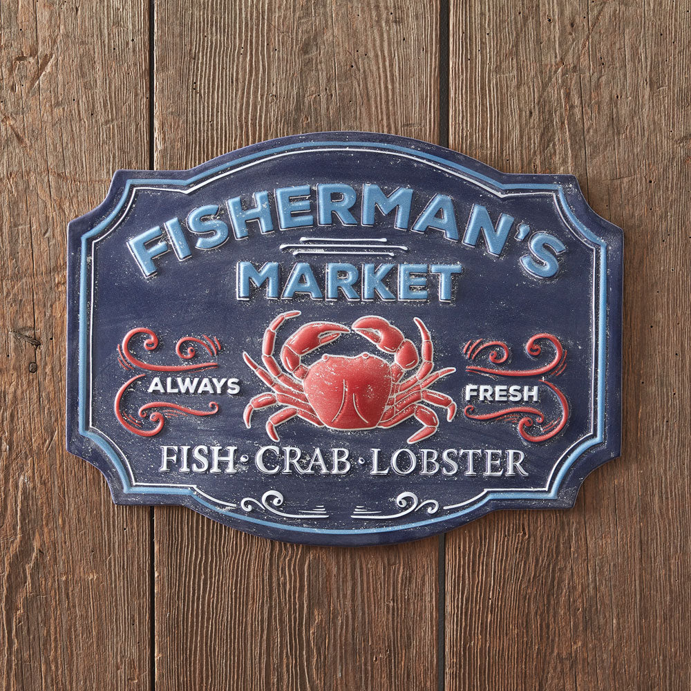 Fisherman's Market Tin Sign